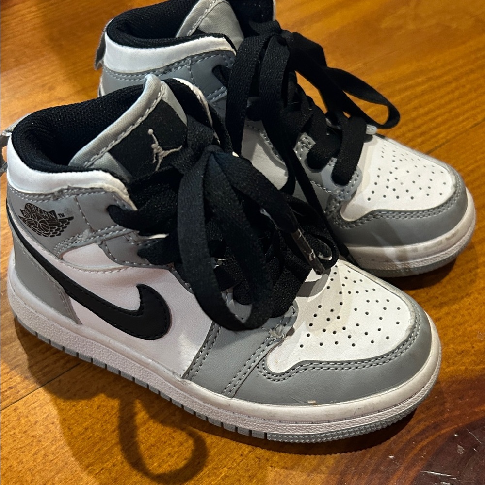 Nike Air Jordan Kids' Black and White Sneakers
